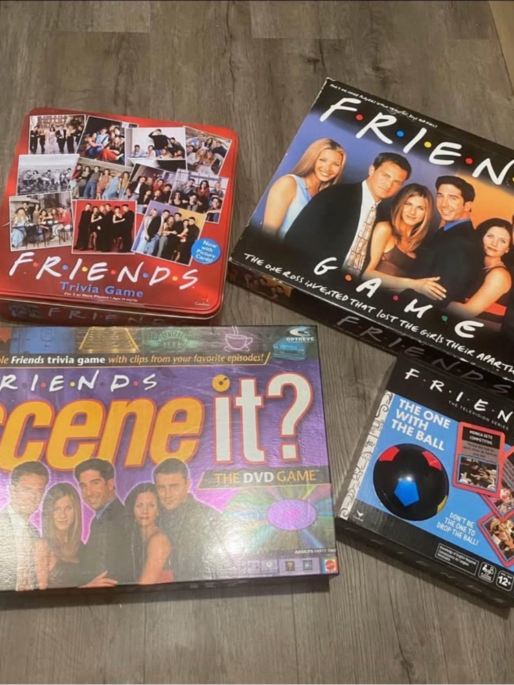 FRIENDS Game Bundle - Scene It?, Trivia, Apartment game & Ball toss